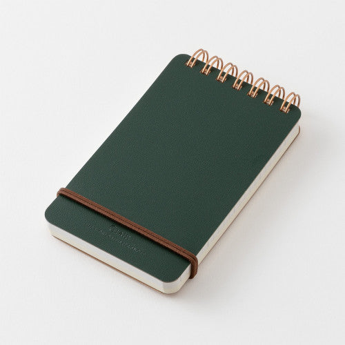 Midori WM Ring Notebook Grain Memo - Green