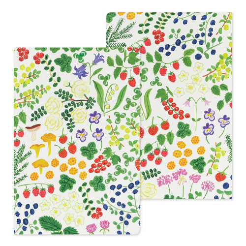 Front and bank design of Midori B6 Yuru Log Book Scandinavia edition on a plain background.