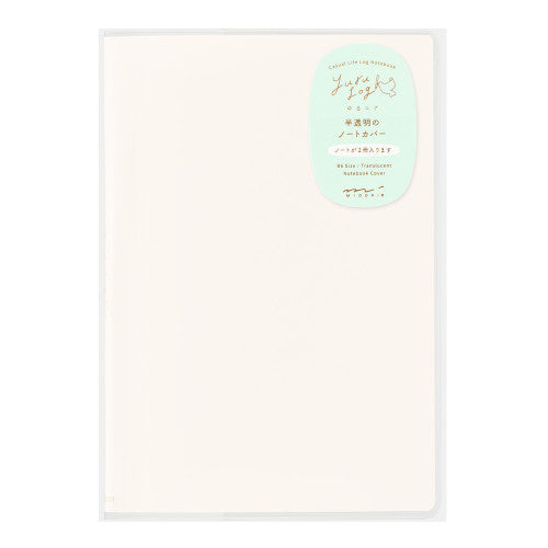 Clear Midori B6 Yuru Log Book cover on a plain background.