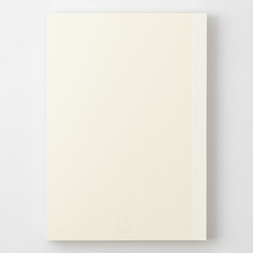 Reverse side of MD Paper Journal with Grid B design on pages, on a white background.