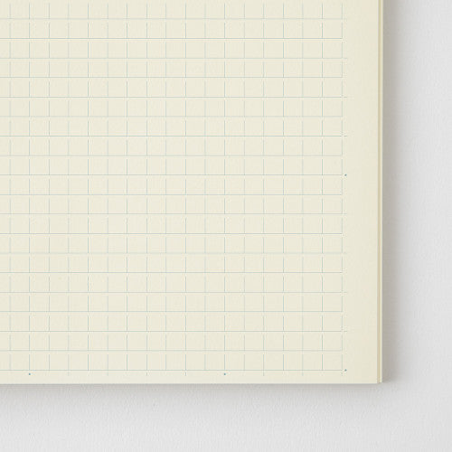 MD Paper Journal with Grid B design on pages, on a white background. Close up of Grid design.