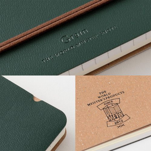 Dark Green MD Midori notebook on a white background.