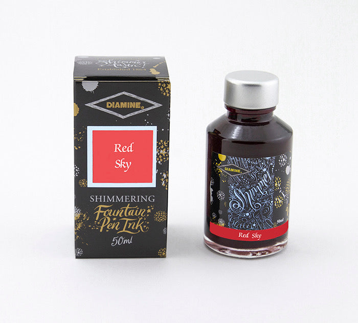 Diamine Shimmering Ink 50ml - Red Sky