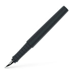 Single Faber‑Castell Poly Fountain Pen in black on a plain background.
