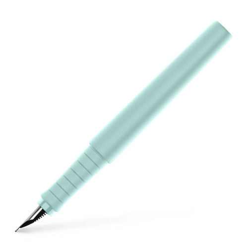 Single Faber‑Castell Poly Fountain Pen in Caribic Blue on a plain background.