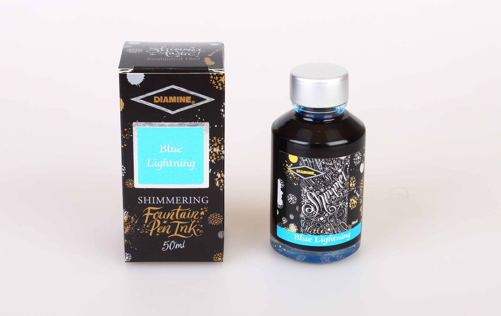 Diamine Shimmering Ink 50ml - Blue Lightning