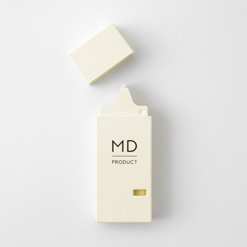 MD Paper company product "writing correction tape" in cream colour on white background.