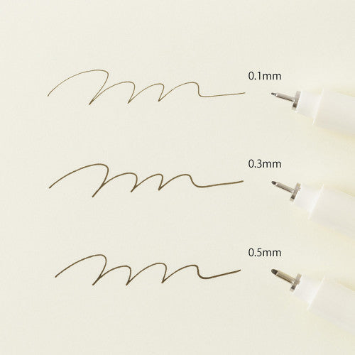Example of different line sizes you can create with the new MD drawing pens.