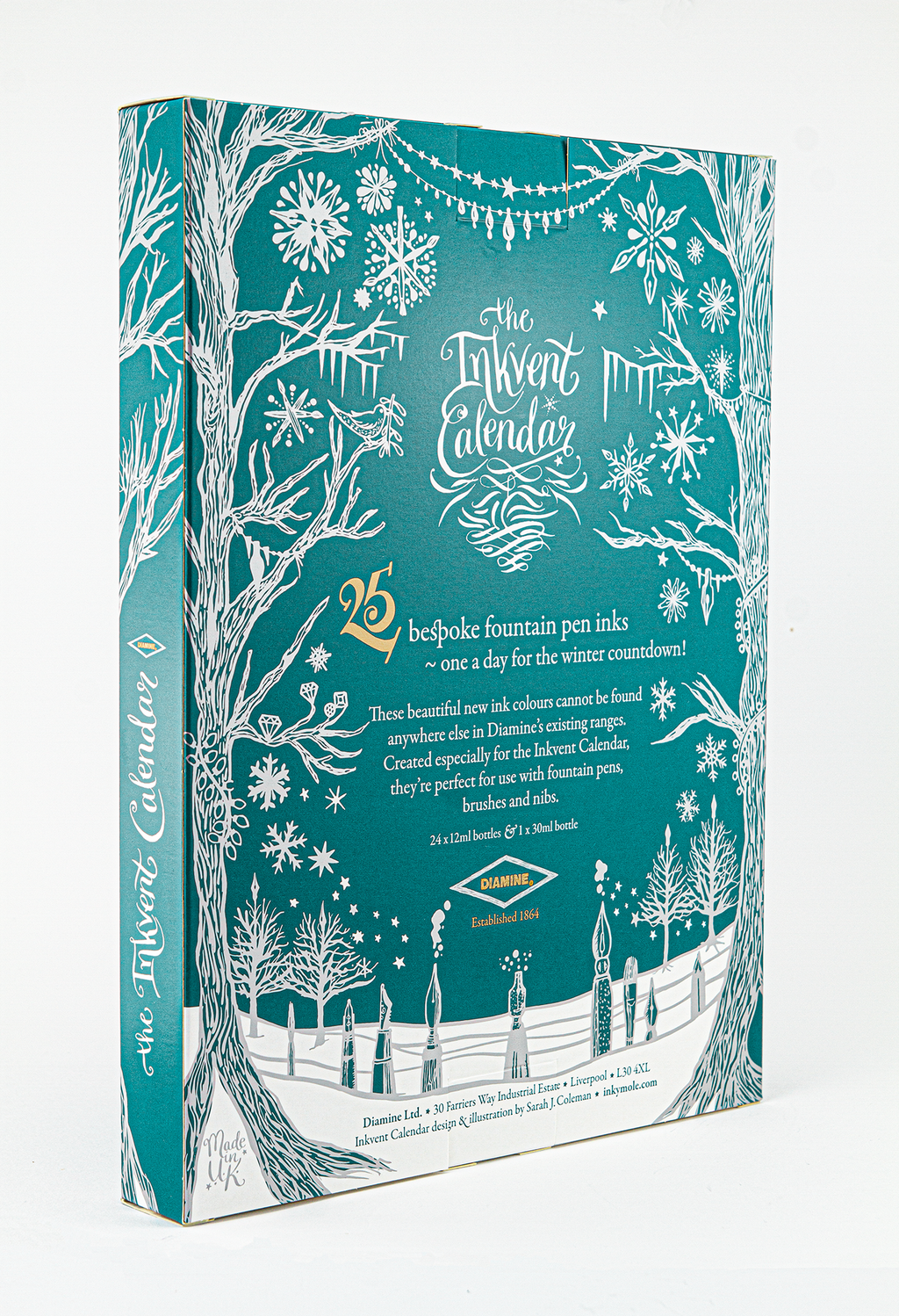 Diamine Teal Edition Inkvent Calendar 2025