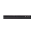 Midori Black Aluminium Ruler on a white background.