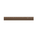 Midori Brown Aluminium Ruler on a white background.