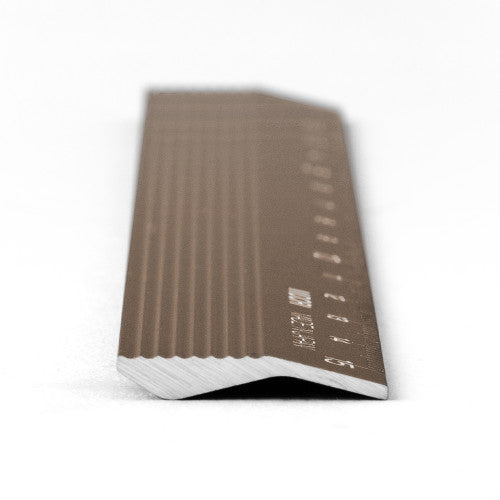 Midori Brown Aluminium Ruler on a white background.