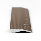 Midori Brown Aluminium Ruler on a white background.