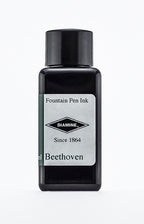 A bottle of 30ml Diamine Beethoven fountain pen ink, in front of a white background.
