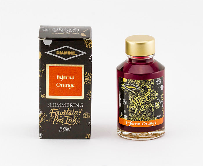 Diamine Shimmering Ink 50ml - Inferno Orange