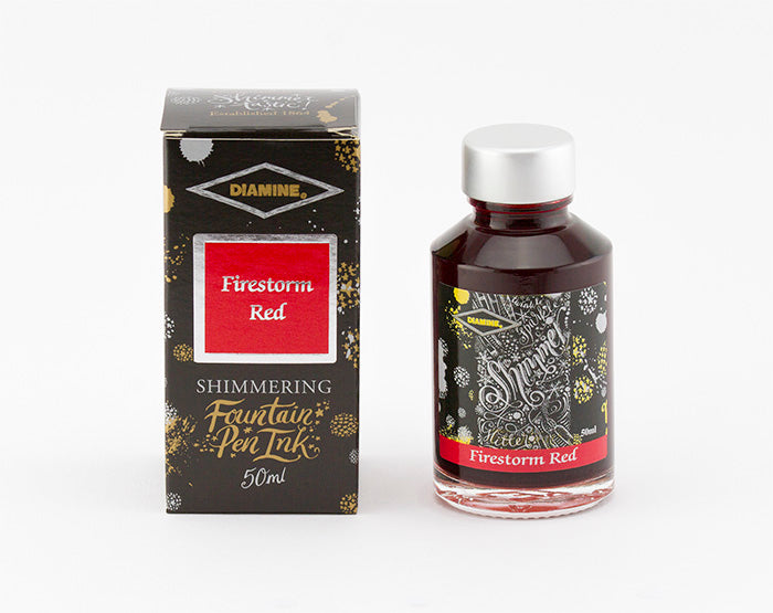 Diamine Shimmering Ink 50ml - Firestorm Red