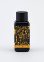 A bottle of 30ml Diamine Honey Burst fountain pen ink, in front of a white background.