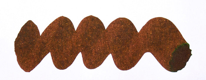 A colour swatch of Diamine Pick Me Up scented fountain pen ink.