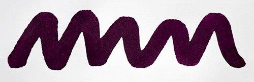 A colour swatch of Diamine Purple Dream fountain pen.