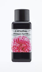 A bottle of 30ml Diamine Carnation fountain pen ink, in front of a white background.