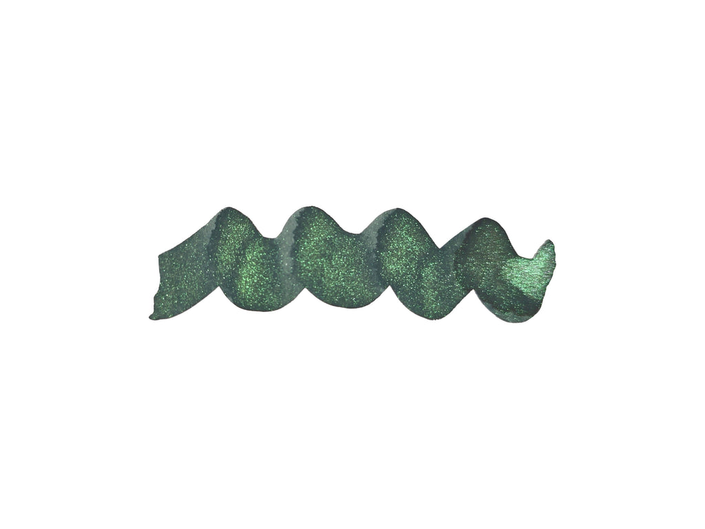 Colour swatch wavy line of Diamine Fir & Fog fountain pen ink.