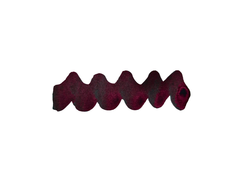 Colour swatch wavy line of Diamine Lauren extreme sheen fountain pen ink.
