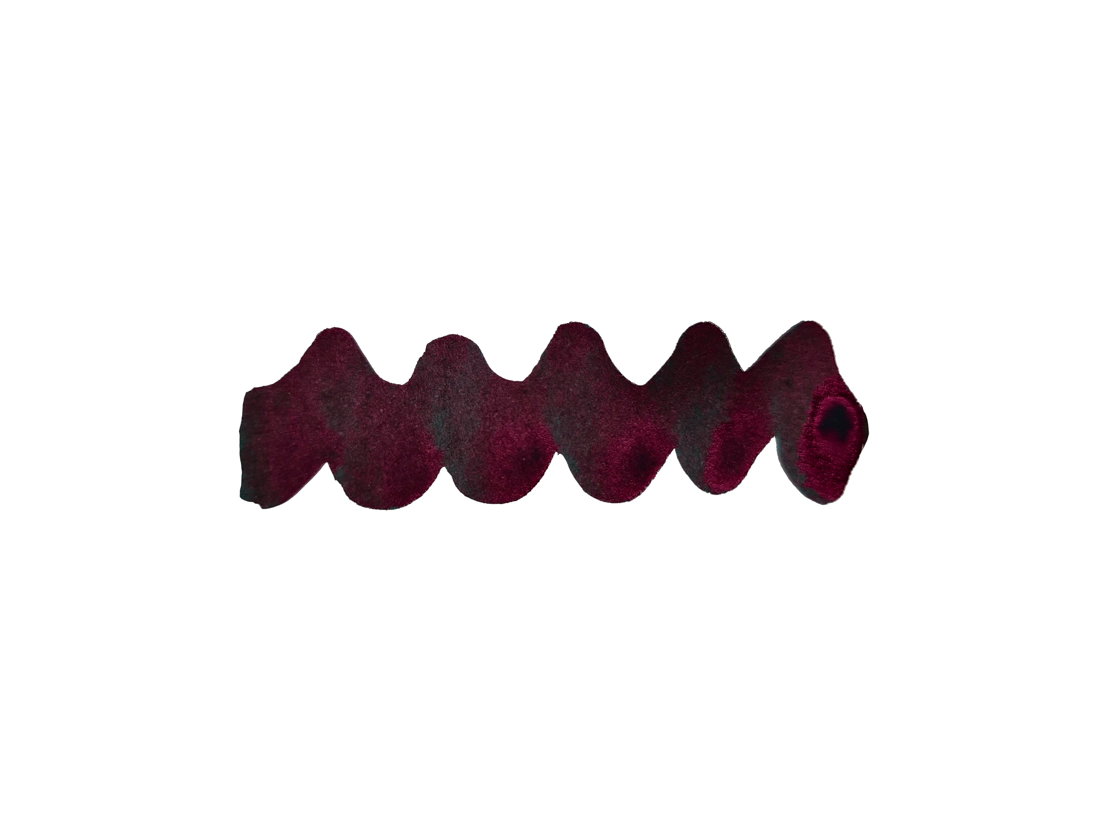 Colour swatch wavy line of Diamine Lauren extreme sheen fountain pen ink.