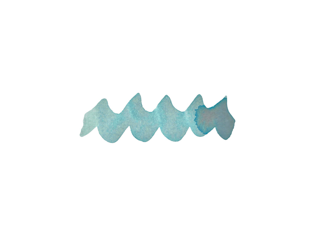 Colour swatch wavy line of Diamine Overcast chroma fountain pen ink.
