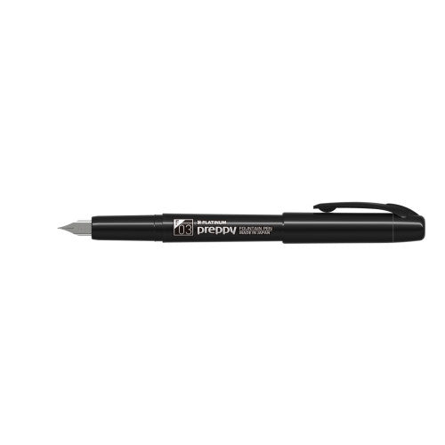Platinum Preppy Fountain Pen with cap on back of pen.