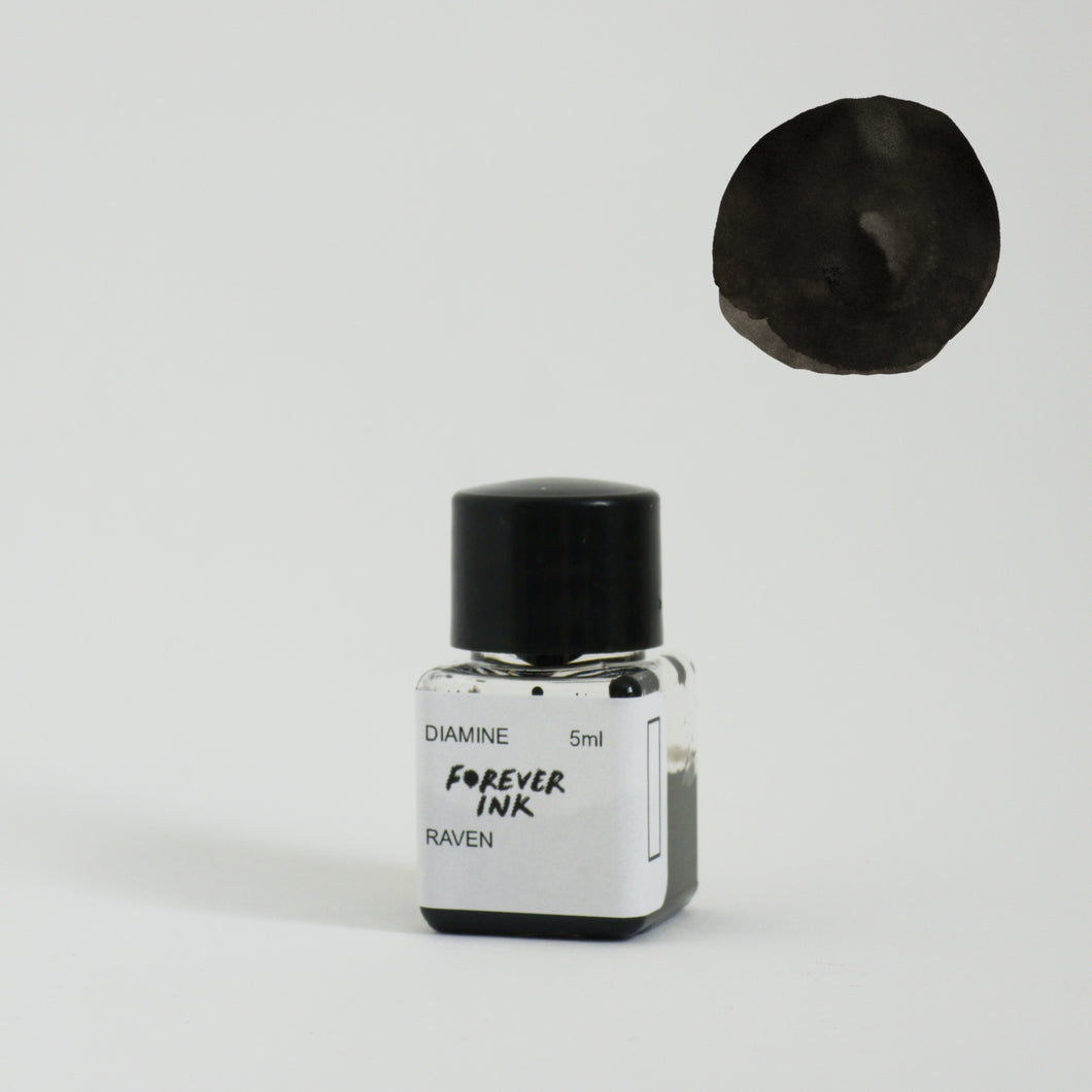 5ml Diamine Forever Ink Sample (Pigment Fountain Pen Ink) - Raven