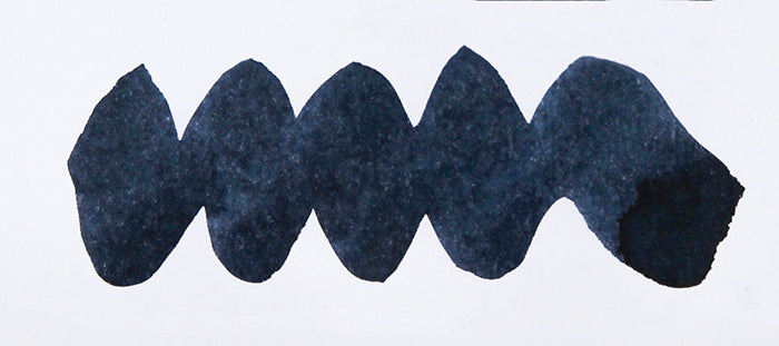 A colour swatch of Diamine Silent Night fountain pen ink.