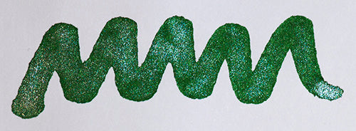 A colour swatch of Diamine Magical Forest fountain pen ink.