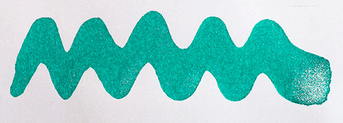 A colour swatch of Diamine Tropical Glow fountain pen ink.