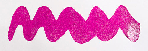 A colour swatch of Diamine Magenta Flash fountain pen ink.