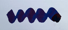 Load image into Gallery viewer, A colour swatch of Diamine Midnight Hour sheening fountain pen ink.
