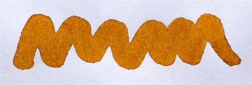 A colour swatch of Diamine Sepia fountain pen ink.