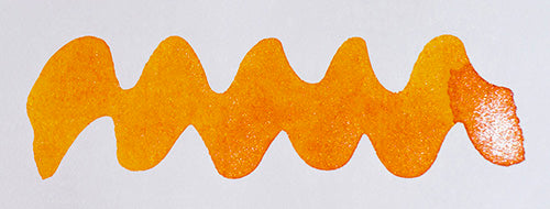 A colour swatch of Diamine Citrus Ice fountain pen ink.