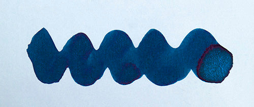 A colour swatch of Diamine Jack Frost shimmer fountain pen ink.