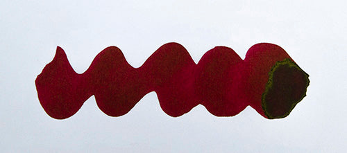 A colour swatch of Diamine Noel Sheening fountain pen ink.