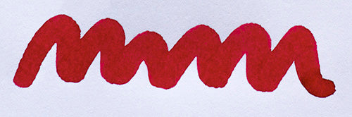 A colour swatch of Diamine Maroon fountain pen ink.