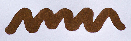 A colour swatch of Diamine Saddle Brown fountain pen ink.