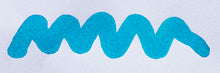 Load image into Gallery viewer, A colour swatch of Diamine Turquoise fountain pen ink.
