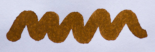 A colour swatch of Diamine Raw Sienna fountain pen ink.