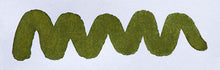 Load image into Gallery viewer, A colour swatch of Diamine Evergreen fountain pen ink.
