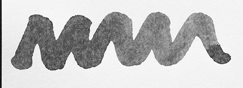 A colour swatch of Diamine Silver Fox fountain pen ink.