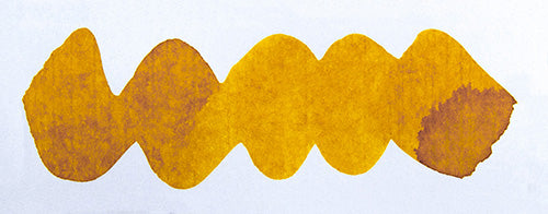 A colour swatch of Diamine Candlelight fountain pen ink.